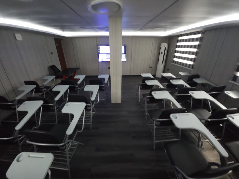 The Castle Academy training room seen from the back