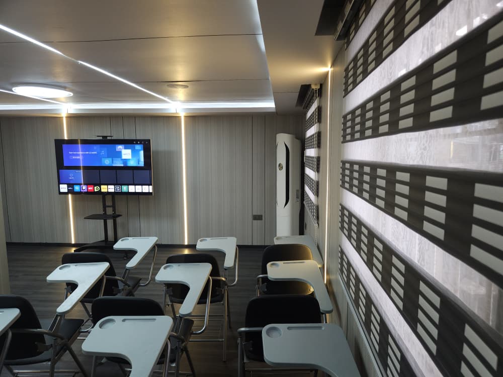 The interactive display and lit wall panels